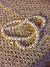 925-Sterling-Silver Chain Necklace Wedding-Jewelry Natural Pearl DOTEFFIL Woman Pink/purple
