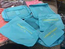 Bolsa de almacenamiento de viaje para ropa, organizador de ropa, armario, bolsa para maleta neceser de viaje, bolsa de cubo para embalaje de zapatos, 6 uds.
