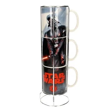 

SD Toys Star Wars Darth Vader Sith Lord and Stormtrooper Mug Stacking Set of 3 with Chrome Stand