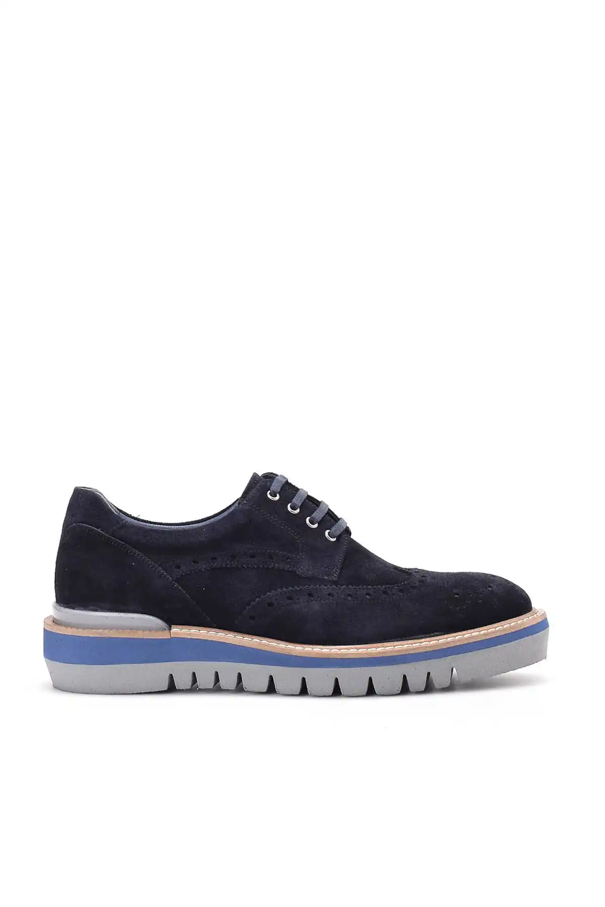 Derimod Genuine Leather Navy Blue Men 'S Shoes | Обувь