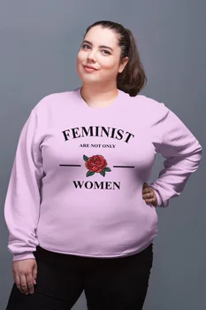 

Angemiel Wear Feminist Are Not Only Women Pink Women Sweatshirts