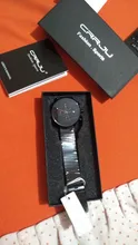 CRRJU-Reloj de pulsera deportivo de lujo para hombre, cronógrafo de cuarzo, con correa de malla y fecha automática de acero inoxidable, diseño único, informal
