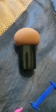 Esponja de maquillaje sin látex, polvo de cabeza de seta, base líquida, soplo seco y húmedo, herramienta cosmética multifunción, caja de almacenamiento de Tamp