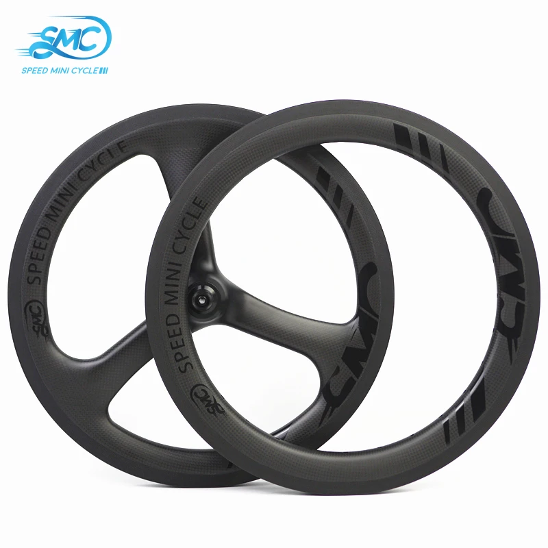 SMC16Inch349GovanTrispokesCarbonWheelandRimforBromBike