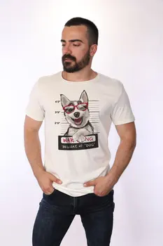 

Angemiel Wear Fun and Cute Dog Cotton White Men 'S T-Shirt