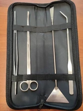 6 unids/set acuario Kit de herramientas pinzas tijeras de acero inoxidable Herramientas de limpieza de plantas acuáticas tanque de pescados del acuario Accesorios