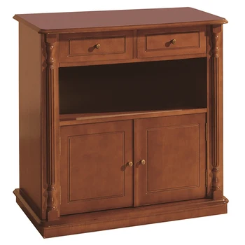 

FURNITURE TABLE T.V-TV 2 DRAWER WITH DOORS, VARNISHING, MOUNTED, SPANISH