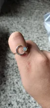 Anillo ajustable abierto de piedra lunar para mujer, de Color plata sortija de compromiso, Circonia cúbica, zirconia, circonita, zirconita, Estilo Vintage