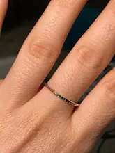 LEKANI-Anillo de boda de Color arcoíris para mujer, sortija de boda apilable del Joker, Plata de Ley 925, regalos de joyería para amigos