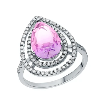 

Silver ring with sieve and cubic zirconium sunlight sample 925