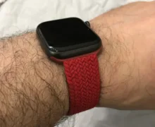 Correa trenzada de nailon elástico para Apple Watch, correa de nailon elástico para Apple Watch de 44mm, 40mm, 42mm y 38mm + funda de PC iWatch series 6 5 4 3 se