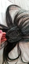 Halo Lady-Clip de belleza para mujer, cabello humano con explosión de flequillo, pieza central, pelo lacio brasileño no Remy para la pérdida de cabello