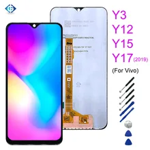 6,3" Полный ЖК-дисплей для Vivo Y17 Y3 lcd дисплей кодирующий преобразователь сенсорного экрана в сборе для Vivo Y12 Y15 lcd полный экран Запчасти для ремонта