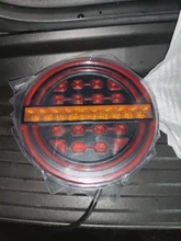 MICTUNING-Luz LED redonda para remolque, luz ámbar de 5,3 pulgadas con luz de freno/DRL/ Flow, señal de giro ámbar para coche, camión, barcos, Buses y furgonetas, 2 uds.