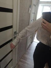 Casual Women Blouse Tops Collar Long-Sleeve Office-Work Printed Polka-Dot Fashion Ladies