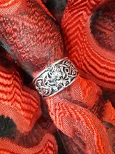 Anillo Vintage de plata fina con cola de zorro para hombre y mujer, Joyería de Halloween de fiesta Steampunk, regalos