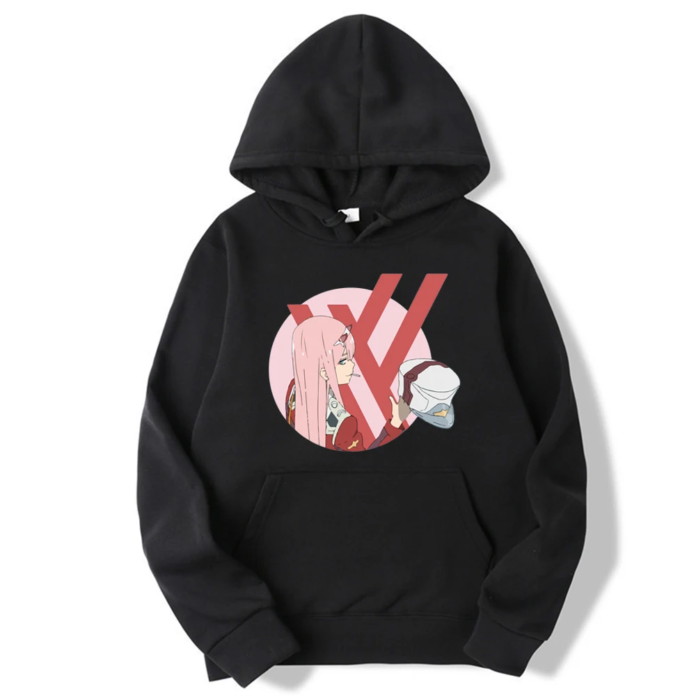 New Fashion Anime Darling In The Franxx Zero Two Print Hoodie Long Sleeve Unisex Hipster Cosplay Tops New Fashion Anime Darling In The Franxx Zero Two Print Hoodie Long Sleeve Unisex Hipster Cosplay Tops