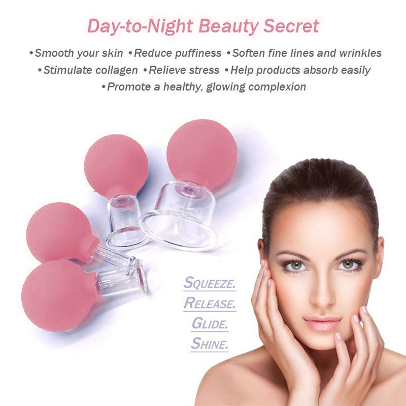 Vacuum Cupping Glasses Massage Body Facial Cups Anti Cellulite Therapy Tool