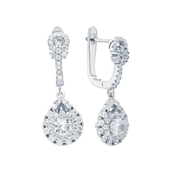 

Silver earrings with cubic zirconia sunlight sample 925