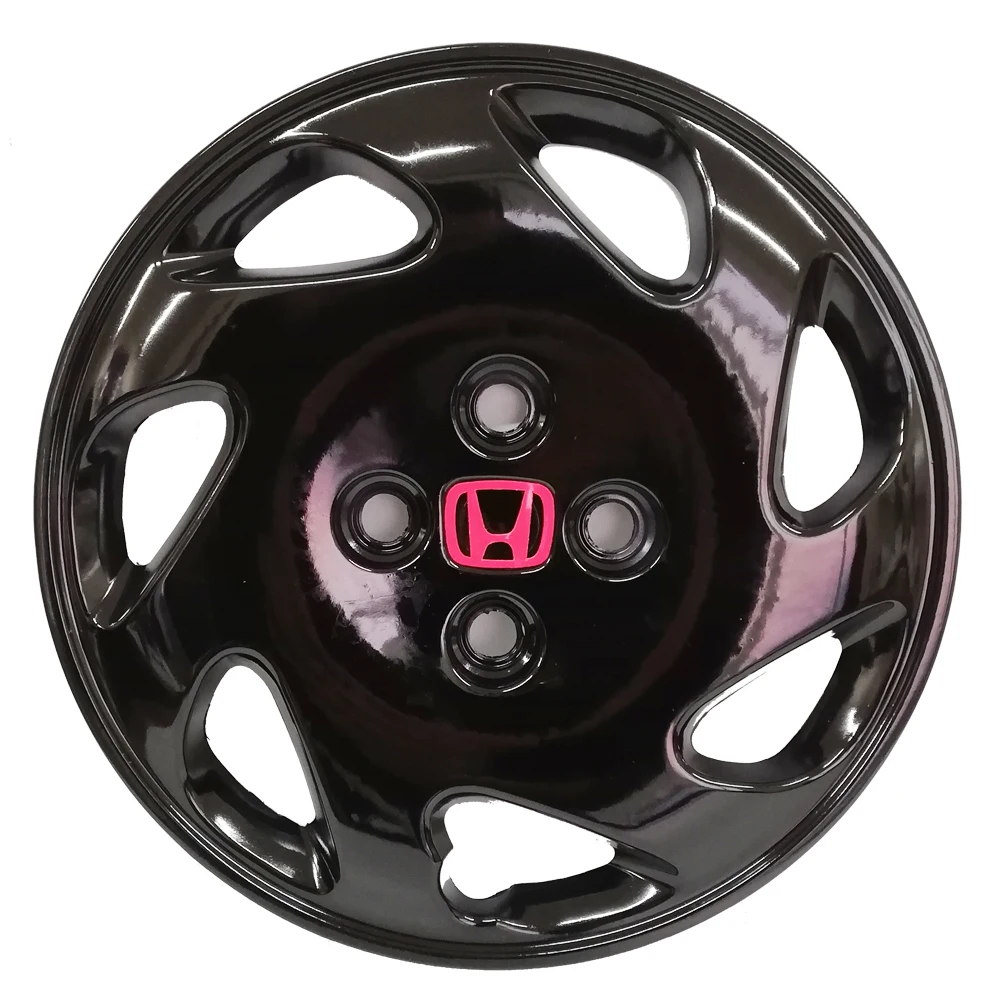 14'' Inch Black Hubcaps For Honda Civic Crx fd3 Hub Vtec caps Wheel Cover 4 Pieces Unbreakable Flexible Rim 434 | Автомобили и