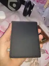 Mens Wallet Purse Card-Holder Money-Bag Coin-Pocket Bifold-Clamp Metal-Clip Male Genuine-Leather