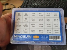 Ninejin-Juego de tornillos de cabeza hexagonal, 880 uds, M2, M3, M4, M5, acero inoxidable, hexagonal, cabezal redondo plano, surtido de Kit de tornillos