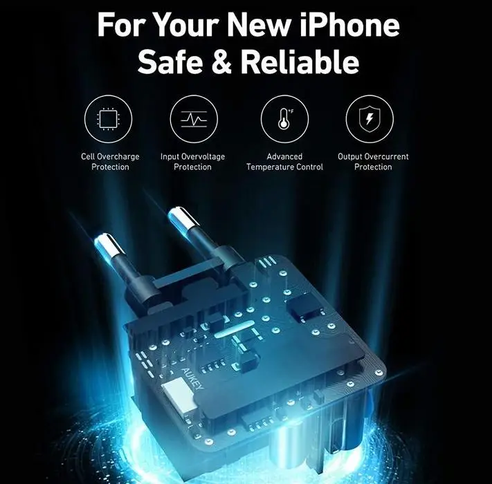 Сетевое зарядное устройство Aukey Swift PD 20W USB-C PA-F1S (White) | Мобильные телефоны и