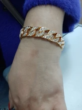 De moda simple exagerado de cadena de metal de Versión amplia de las mujeres pulseras de ins viento roja red mismo estilo de la joyería para las mujeres