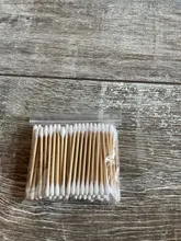 100 unids/pack de doble cabeza hisopo de algodón mujeres maquillajes de algodón punta médico palos de madera nariz y orejas de limpieza herramientas de cuidado de salud