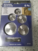 TASP-Juego de Mini hojas de sierra Circular, accesorios de herramientas rotativas de Disco de corte HSS para Dremel, Compatible con madera, plástico y aluminio, 6 uds.