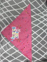 Perro gato ambos lados baberos Bandana Feliz cumpleaños Bandanas perro bufandas Baberos con forma triangular ajustable pañuelo 66*45*45cm
