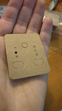 50 Uds 3,8x4,8 cm pendiente pantalla Tarjeta de pendiente arete titular en blanco etiquetas de papel Kraft para DIY pendientes de gota largos tarjeta para presentación de joyas