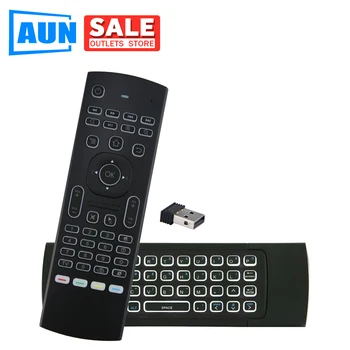 

AUN MX3 Remote Control Air Mouse keyboard backlight R IR Learning keys for Android Smart Projector TV Box computer Android TV