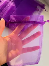 Bolsas de organza de decoración, embalaje para joyería, regalo o fiesta de boda, 7x9, 9x12, 10x15, 13x18CM, 24 colores, 50 unidades