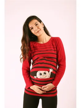 

Striped Hand Nodding Doll U Sleeve T-Shirt