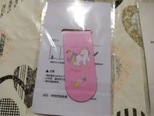 (4 unids/lote) lindo unicornio marcador con imán de dibujos animados papelería creativo Mini Clip de libro carpeta