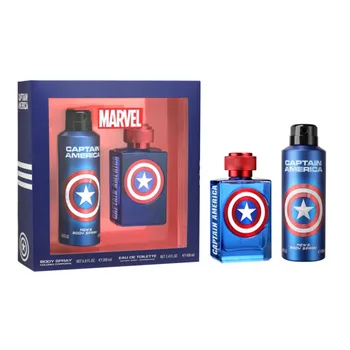 

MARVEL's CAPTAIN AMERICA EAU OOF TOILETTE 100ML VAPORIZER + 200ML COLOGNE