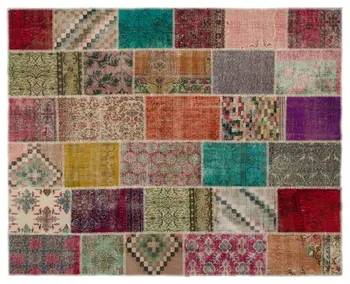

Handmade Natural Vintage Patchwork Area Rug 245x306 Cm-8'0''X10'0''