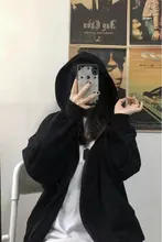 Sudadera con capucha para mujer, de Cremallera gruesa, con bolsillos grandes, forro de color sólido, estilo coreano salvaje suelto, novedad de invierno