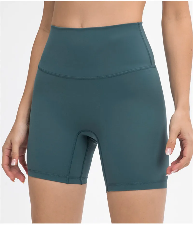 Solid Color Women Sports Shorts Sexy Printing Soft High Waist Fitness Yoga Short Cycling Train Gym Workout Tight Athletic Clothe