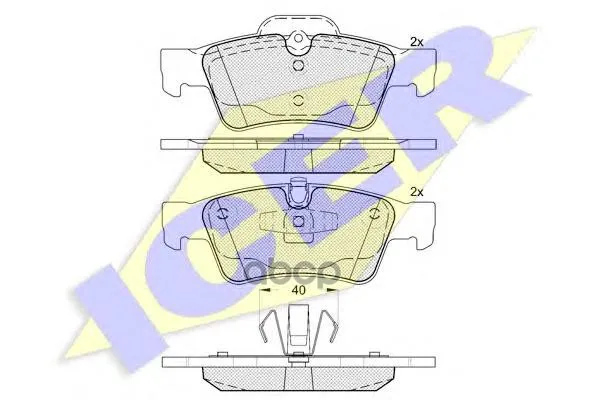 181770_колодки Дисковые Задние! Mb C219/W164/W251 04 Icer 181770 Icer арт. 181770
