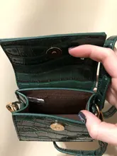 Mini bolso cuadrado pequeño para mujer, a la moda, nuevo Bolso de piel sintética de calidad, cadena con patrón de cocodrilo, bolsas de mensajero de hombro 2020