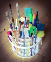 Soporte portátil para pincel de pintura, suministros de pintura para escritorio de estudiante, organizador, 49 agujeros, nuevo