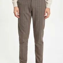 Дефакто мужские формальные брюки повседневные полосатые прямые длинные брюки для мужчин Высокое качество свободные брюки мужские новые-M2768AZ19WN