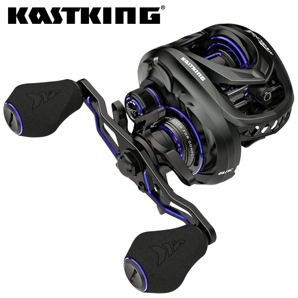 KastKing MegaJaws Elite Long Cast Baitcasting Fishing Reel 11+1 Ball  Bearings 7.2:1 Gear Ratio 8kg Drag 179g Weight Fishing Coil