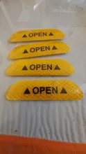 4 unids/set Puerta de coche pegatinas Universal de la seguridad advertencia Mark abierto de cinta reflectante de Exterior de la bici de la motocicleta pegatina para casco