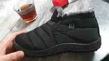 Zapatos de invierno impermeables para mujer, botas de nieve para parejas, de talla grande 45, base antideslizante, para mantenerse caliente, informales, 2020
