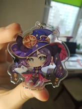 LLavero de Anime Genshin Impact Venti Hutao Zhongli Diluc Xiao Man para mujer, accesorios, bolso colgante, regalos del anillo