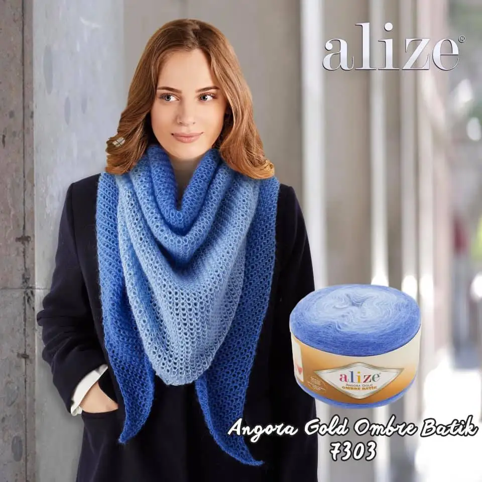 Alize Angora Gold Ombre Batik Золотой Омбре батик из ангоры пряжа для торта (Бесплатная