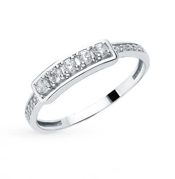 

Silver ring with cubic zirconia sunlight sample 925